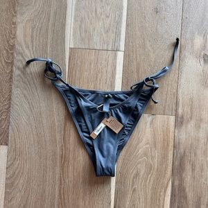 Skims SWIM DIPPED TIE BOTTOMS in Gunmetal grey  color size Large L first release